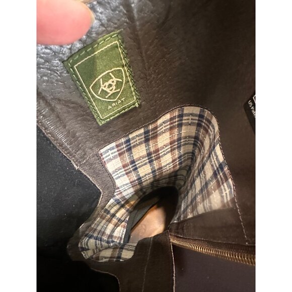 SOLD Ariat Clara H2O Work Boots Women 7.5 Brown Real Leather Tall Equestrian Ful - Picture 9 of 16